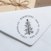 Tampons Encreurs Rustic Winter Pine Tree Return Address
