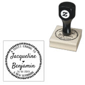 Tampons Encreurs Rustique Chic Wreath Sweet Terminer Mariage (Tamponné)