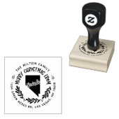 Tampons Encreurs rustique nevada joyeux noël adresse de retour (Tamponné)