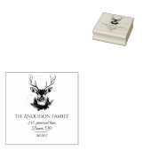 Tampons Encreurs Rustique Noël Noël Retour Adresse Timbre en caoutc (Tamponné)