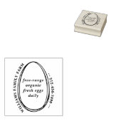 Tampons Encreurs Rustique Simple Oeuf Carton Farmhouse Texte person (Tamponné)