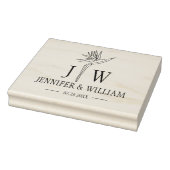 Tampons Encreurs Sac de mariage personnalisé à fleurs Monogrammes (Tampon)