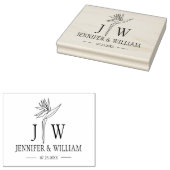 Tampons Encreurs Sac de mariage personnalisé à fleurs Monogrammes (Tamponné)