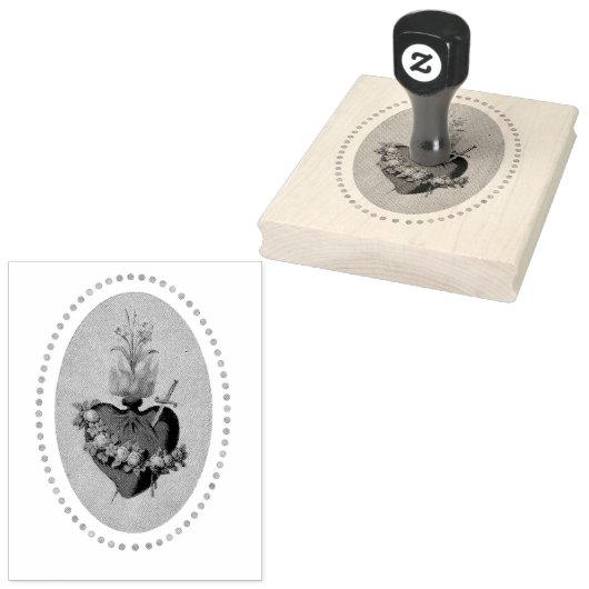 Tampons Encreurs Sacré Coeur de Marie Timbre en caoutchouc (Tamponné)