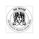 Tampons Encreurs Saint Bernard Dog Retour Adresse Famille (Impression)
