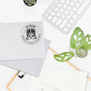 Tampons Encreurs Saint Bernard Dog Retour Adresse Famille