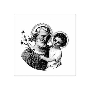 Tampons Encreurs Saint Joseph avec le bébé Jésus