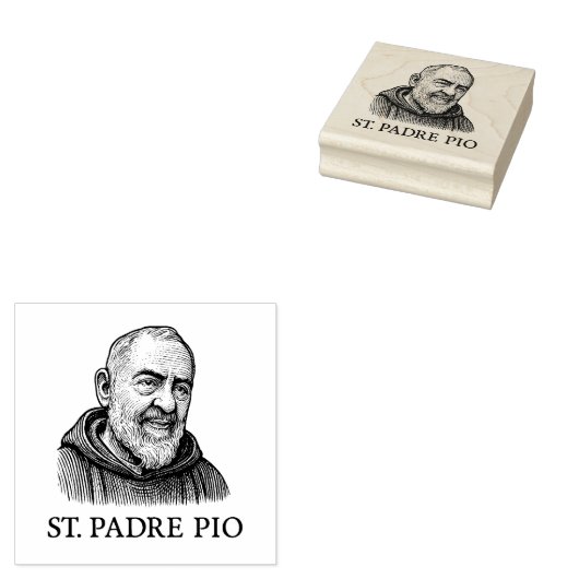 Tampons Encreurs Saint Padre Pio Traditionnel Engraving Dévotion (Tamponné)