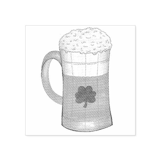 Tampons Encreurs Saint Patrick's Day Bière Mug Shamrock Clover (Impression)
