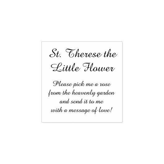 Tampons Encreurs Sainte Thérèse la Petite Prière aux Fleurs (Impression)