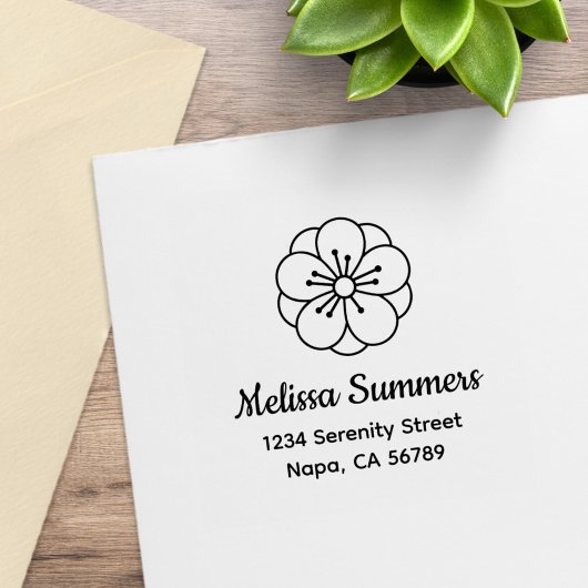 Tampons Encreurs Sakura Cherry Blossom Flower Address