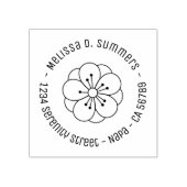 Tampons Encreurs Sakura Cherry Blossom Flower Round Address 4 (Impression)