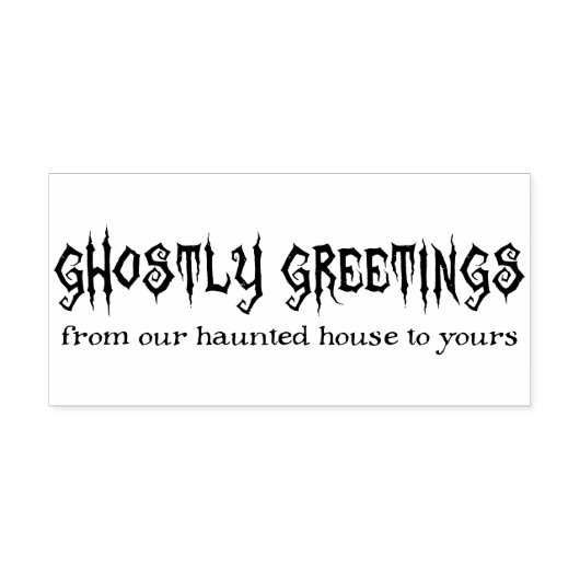 Tampons Encreurs Salutations Ghoost Halloween Stamp d'art en caoutc (Impression)
