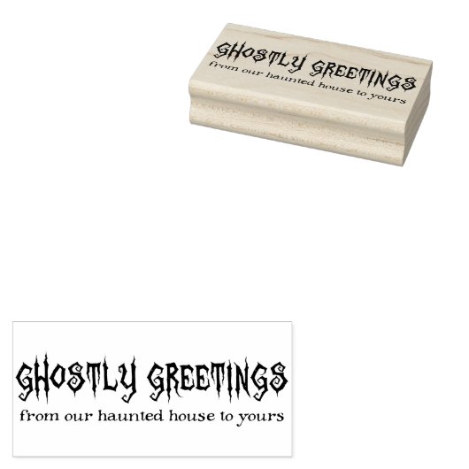 Tampons Encreurs Salutations Ghoost Halloween Stamp d'art en caoutc (Tamponné)