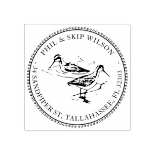 Tampons Encreurs Sandpiper Bird Shorbird Adresse de retour Timbre