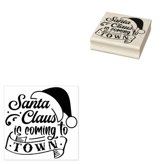 Tampons Encreurs Santa Claus à la ville Timbre en caoutchouc Noël (Tamponné)