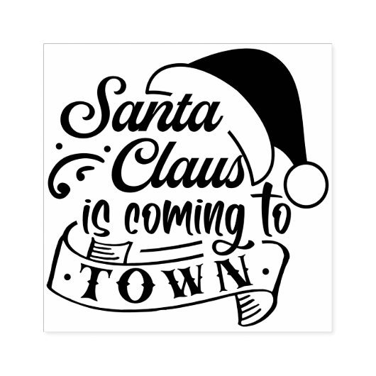 Tampons Encreurs Santa Claus à la ville Timbre en caoutchouc Noël (Impression)