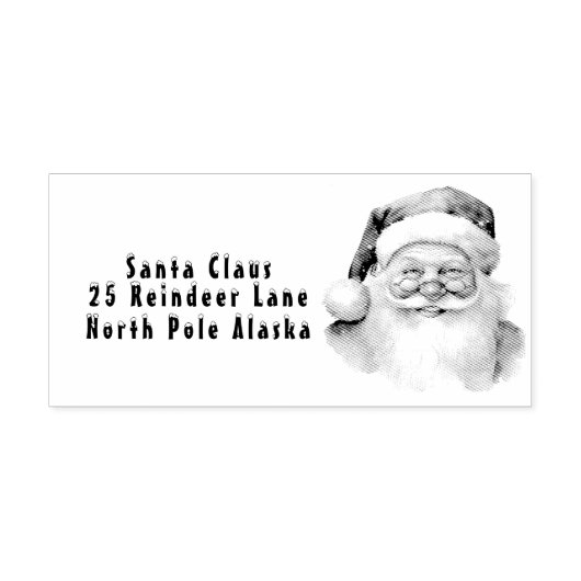 Tampons Encreurs Santa Claus Return Address North Pole (Impression)