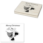 Tampons Encreurs Santa Clause Patinage 4x5 Timbre en caoutchouc (Tamponné)