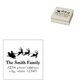 Tampons Encreurs Santa Sleigh Christmas Return Address (Tamponné)