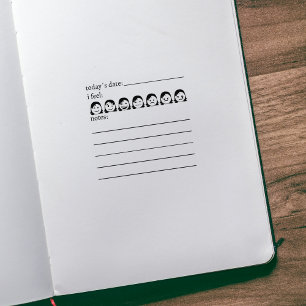 Tampons Encreurs Santé mentale, humeur quotidienne, Journal