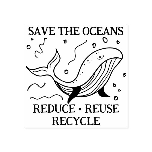 Tampons Encreurs Sauvez les océans, réduisez la réutilisation de la (Impression)