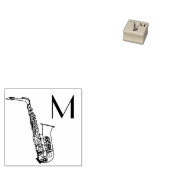 Tampons Encreurs Saxophone Premier Monogramme Musicien Groupe Ensei (Tamponné)