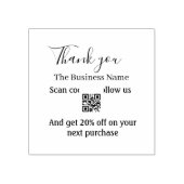 Tampons Encreurs Scan QR to follow us thank you discount code pink (Impression)