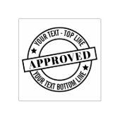 Tampons Encreurs Sceau d'approbation Timbre d'art en bois personnal (Impression)