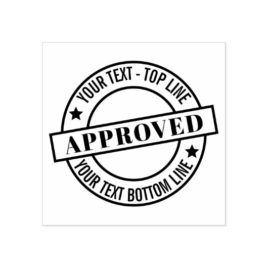Tampons Encreurs Sceau d'approbation Timbre d'art en bois personnal (Impression)