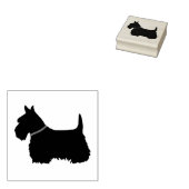 Tampons Encreurs Scottish Terrier, silhouette/collier, terrier chie (Tamponné)