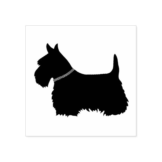 Tampons Encreurs Scottish Terrier, silhouette/collier, terrier chie (Impression)