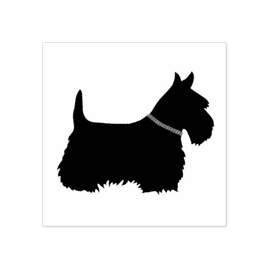 Tampons Encreurs Scottish Terrier, silhouette/collier, terrier chie (Impression)
