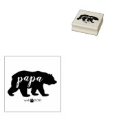 Tampons Encreurs Script Black Papa Bear avec année établie (Tamponné)