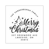 Tampons Encreurs Script Calligraphie personnalisée Adresse de retou (Impression)