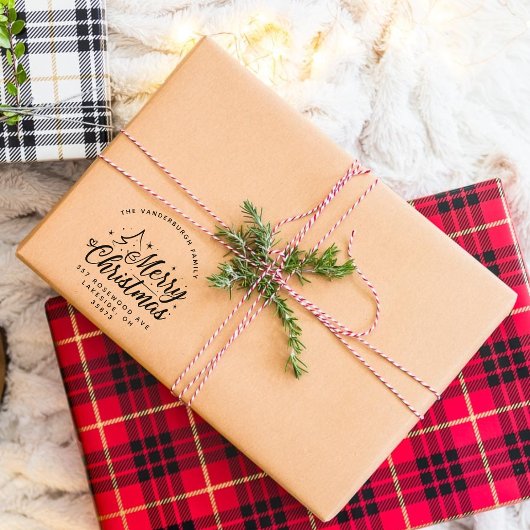 Tampons Encreurs Script Calligraphie personnalisée Adresse de retou