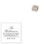 Tampons Encreurs Script classique Nom de famille Adresse de retour (Tamponné)