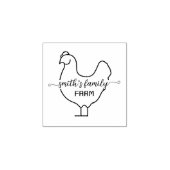 Tampons Encreurs Script Custom Chicken silhouette Egg Mini Stamp (Impression)