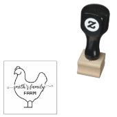 Tampons Encreurs Script Custom Chicken silhouette Egg Mini Stamp (Tamponné)