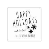 Tampons Encreurs Script de Joyeuses Fêtes Flocon de Noël (Impression)