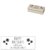 Tampons Encreurs Script de Joyeuses Fêtes Flocons de Noël Noël (Tamponné)