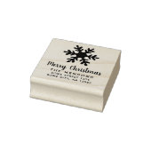 Tampons Encreurs Script de Joyeux Noël Flocon de neige Adresse de f (Tampon)