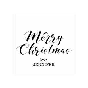 Tampons Encreurs Script de Joyeux Noël minimaliste