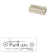 Tampons Encreurs Script de Merci moderne avec Mariage de coeur (Tamponné)