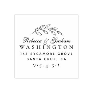 Tampons Encreurs Script élégant Married Couple Names Adresse de ret