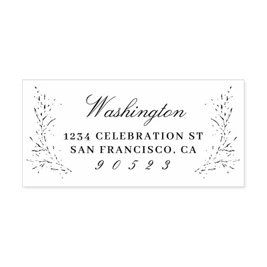 Tampons Encreurs Script élégant Nom de famille Adresse de retour (Impression)