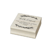 Tampons Encreurs Script et romarin | Adresse de retour botanique (Tampon)