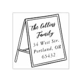 Tampons Encreurs Script Family Name & Return Address Sandwich Board (Impression)