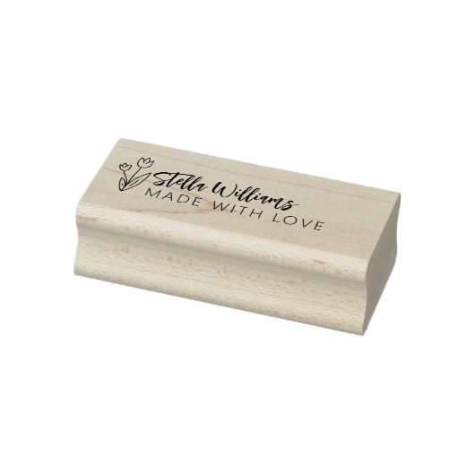 Tampons Encreurs Script Graphique De Tulipe Fait Avec Amour (Tampon)