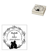 Tampons Encreurs Script Joyeux Noël Chat Adresse de retour (Tamponné)